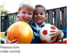 Pessoa com visão normal Pessoa com visão normal